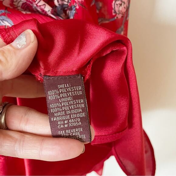 Ranna Gill Keira Red Floral Dress XS - Picture 11 of 11